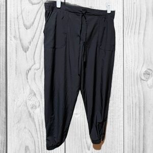 Albion Fit Jogger Pants Womens Size M Black Jetsetters Nylon Stretch